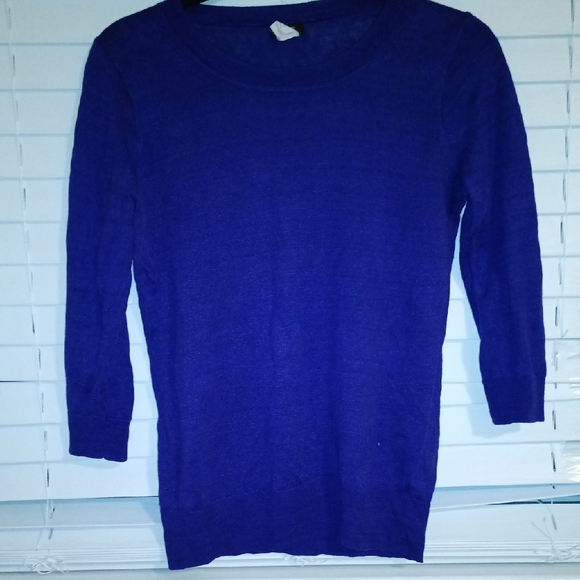 J. Crew Sweaters - J. Crew Purple Crew Neck Sweater Knit Fitted
